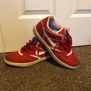 Red Nike Hoops shoe
